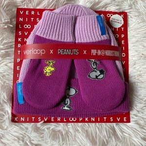 Peanuts Nordstrom hat and mittens collab